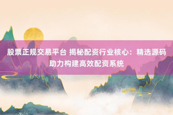 股票正规交易平台 揭秘配资行业核心：精选源码助力构建高效配资系统