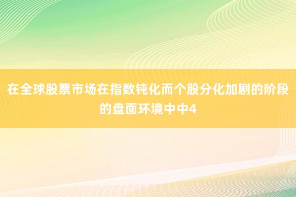 在全球股票市场在指数钝化而个股分化加剧的阶段的盘面环境中中4