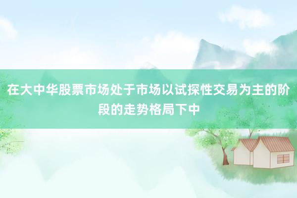 在大中华股票市场处于市场以试探性交易为主的阶段的走势格局下中